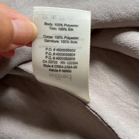 Wilfred 100% Silk Gray Casual Lightweight Tank Top Blouse‎ Size M - Picture 12 of 12